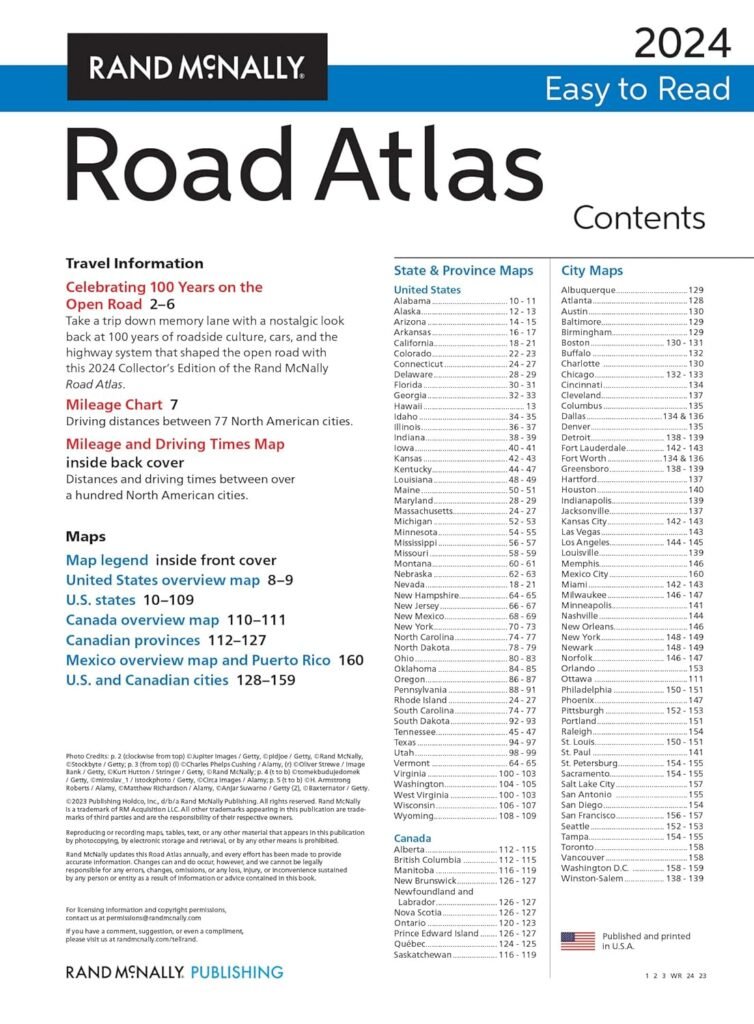 Rand McNally 2024 Midsize Easy to Read - 100th Anniversary Collector’s Edition     Spiral-bound – Special Edition, April 17, 2023