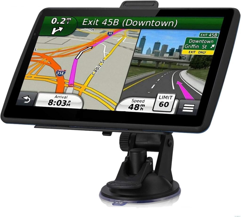 GPS Navigation for Car Truck 2024 - GPS Navigation System 7 Inch Touchscreen Car GPS Navigator 8GB 256M with Voice Guidance and Speed Camera Warning Auto GPS with Lifetime Free Map Update